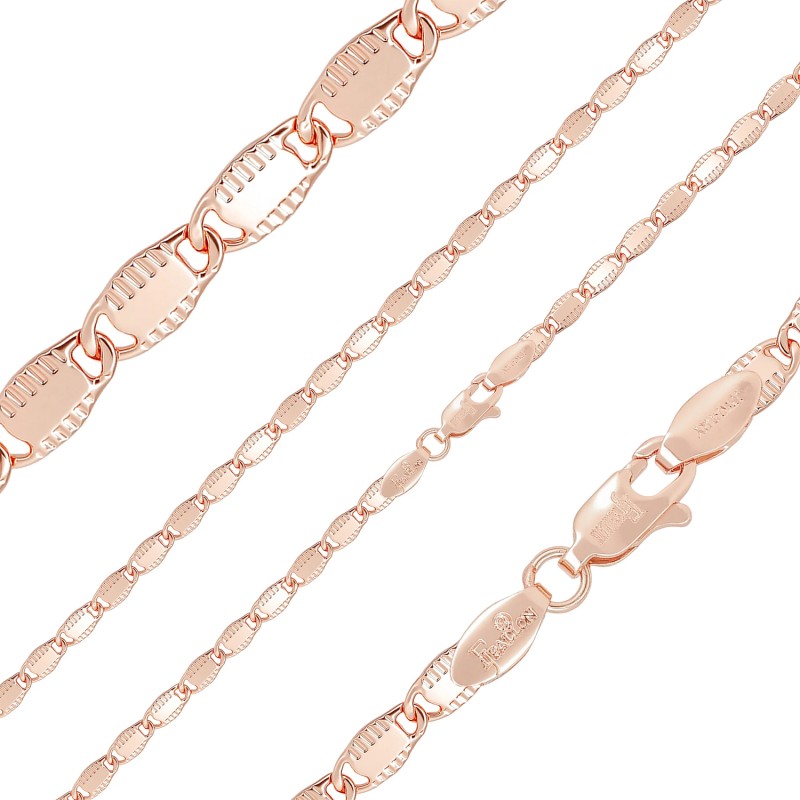 Apzeltīta rokassprādze Spožu, plakanu, sānos cieti kaltu gliemeža posmu virkne