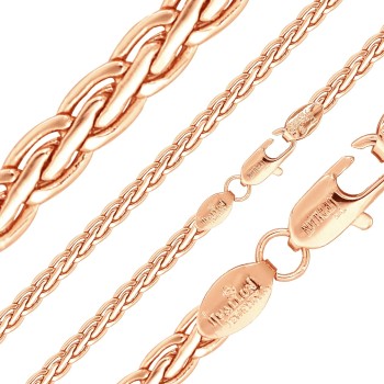 Apzeltīta rokassprādze Klasisks Spiga kviešu vārpas pinums