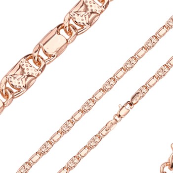 Apzeltīta rokassprādze Cietā gliemeža pulētu posmu ar daļēji izkaltiem punktiem virkne