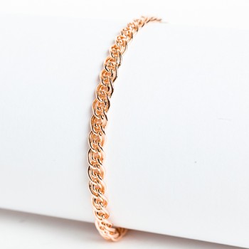 Apzeltīta rokassprādze Dubultā stiepļu Nonna savienojuma pinums