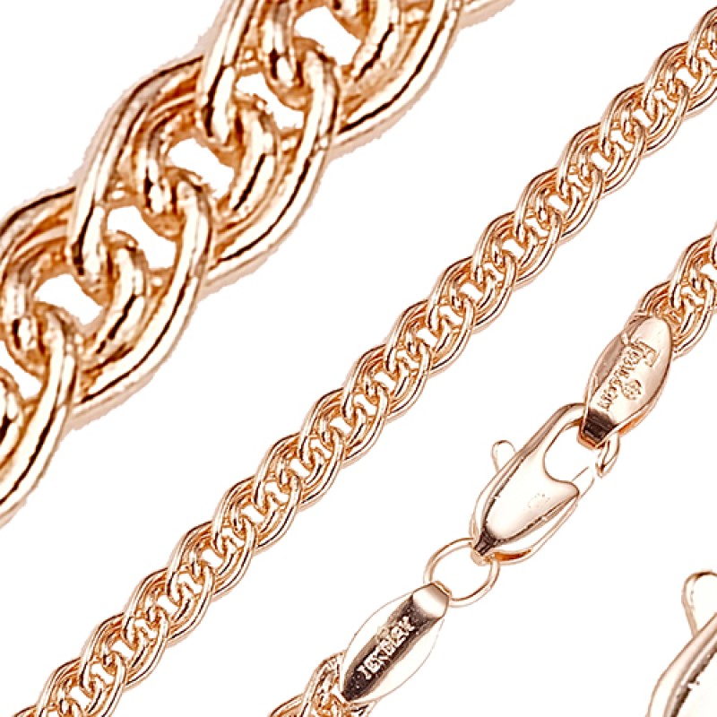 Apzeltīta rokassprādze Dubultā stiepļu Nonna savienojuma pinums