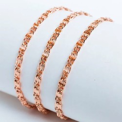 Apzeltīta rokassprādze Klasiskā saplacinātu gliemežu posmu virkne