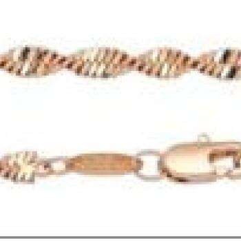 Apzeltīta rokassprādze Singapūras dubulto posmu pinums