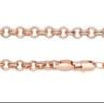 Apzeltīta rokassprādze Klasisku Rolo Belchera posmu virkne