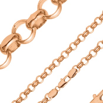 Apzeltīta rokassprādze Klasisku Rolo Belchera posmu virkne