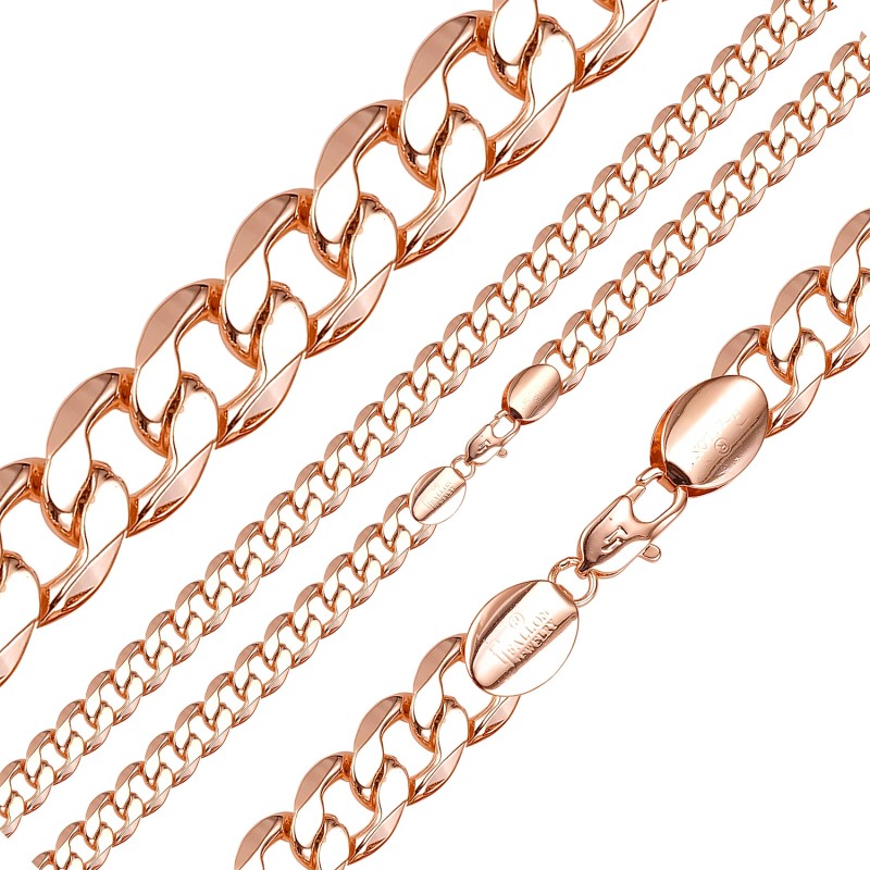 Apzeltīta rokassprādze Klasiskās ķēdes ar apmales posmu virkne