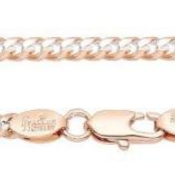 Apzeltīta rokassprādze Klasisks Maiami stila Kubas posmu ar dubultrievām vidū pinums