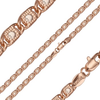 Apzeltītā ķēdīte Cietā gliemeža posmu ar izkaltiem punktiem un riņķi virkne