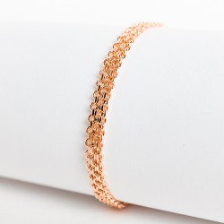 Apzeltīta rokassprādze Bismarks enkura aušanas trīskāršā posma pinums