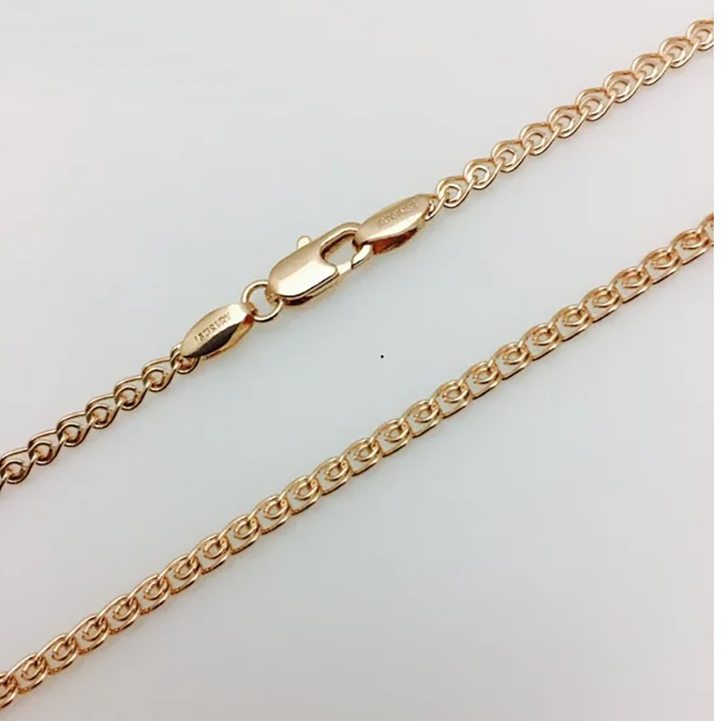 Apzeltītā ķēdīte Love austu stiepļu posmu pinums