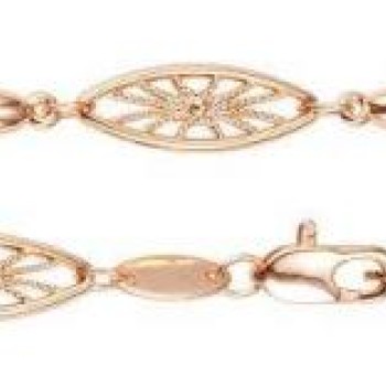 Apzeltītā ķēdīte Iestrādātu ovālajā rāmī mozaīkas fancy tīkla posmu un ovālu posmu virkne