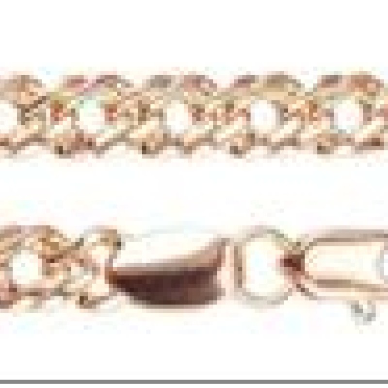 Apzeltīta rokassprādze Klasisks Rombo austu stiepļu posmu pinums