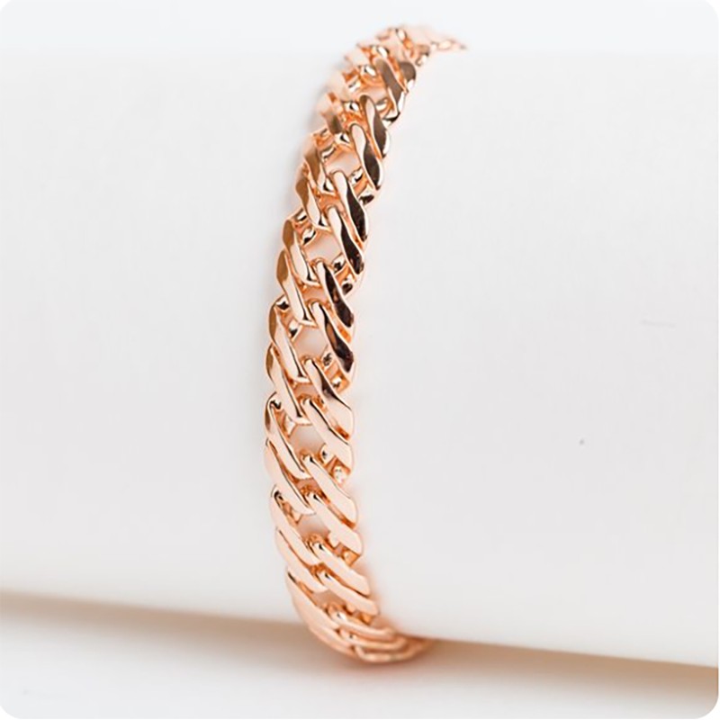 Apzeltīta rokassprādze Klasisks Rombo austu stiepļu posmu pinums