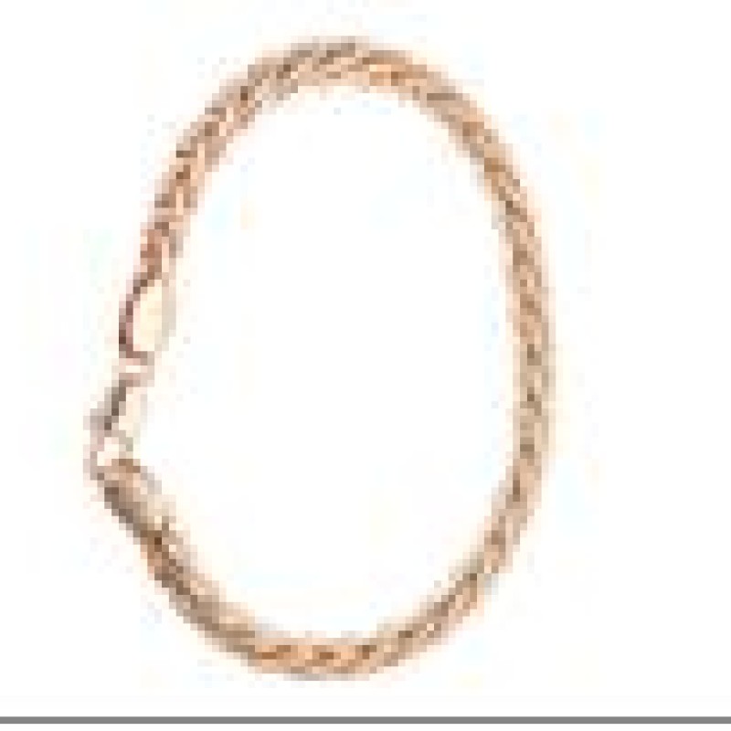 Apzeltīta rokassprādze Spiga kviešu vārpas vīto posmu ar grāvējumu pinums