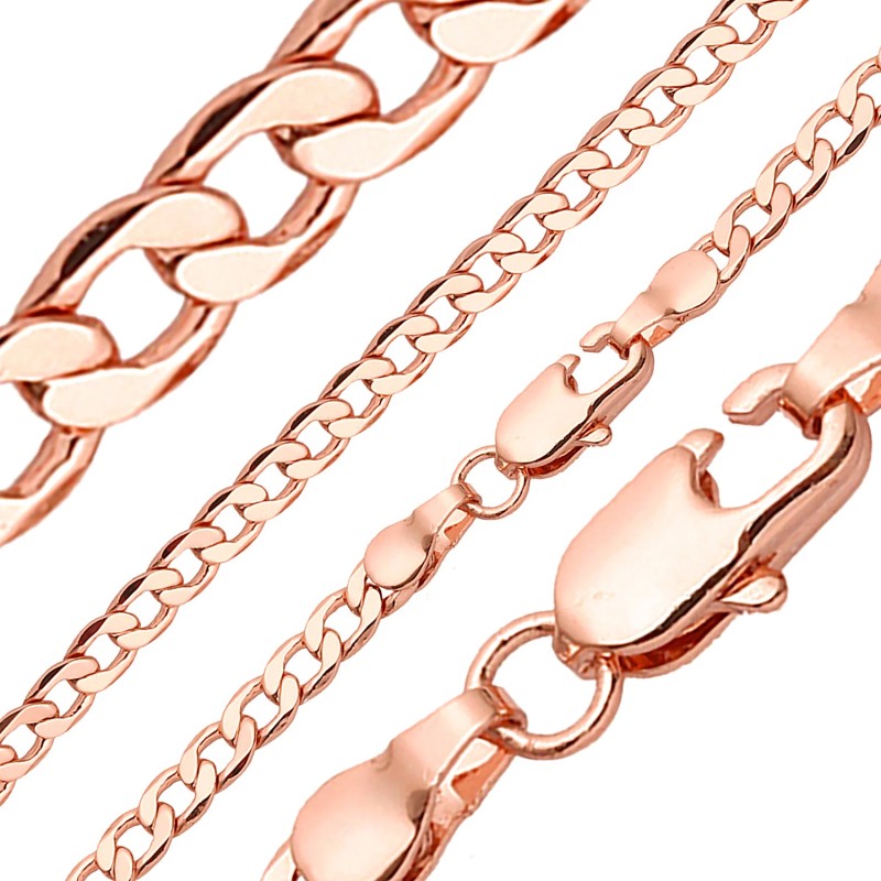 Apzeltīta rokassprādze Klasiskās ķēdes ar apmales posmu virkne