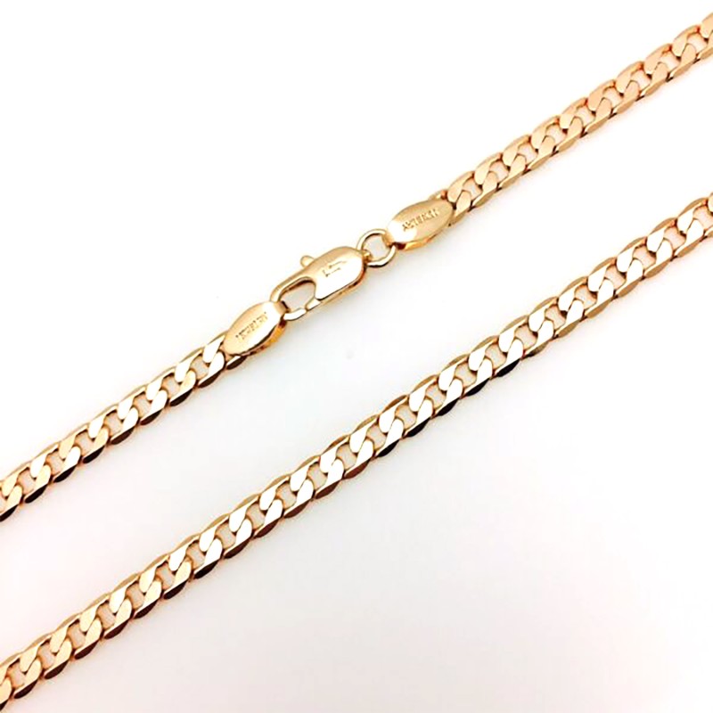 Apzeltīta rokassprādze Klasiskās ķēdes ar apmales posmu virkne