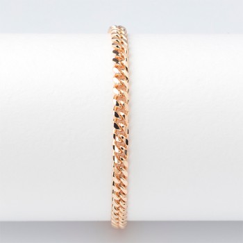 Apzeltīta rokassprādze Klasisks Maiami stila pinums