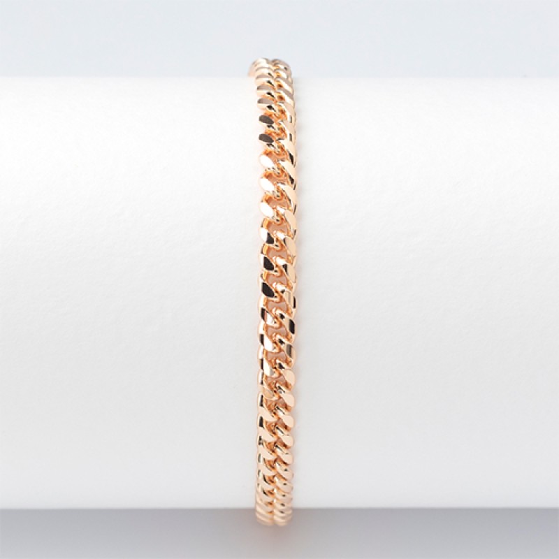 Apzeltīta rokassprādze Klasisks Maiami stila pinums