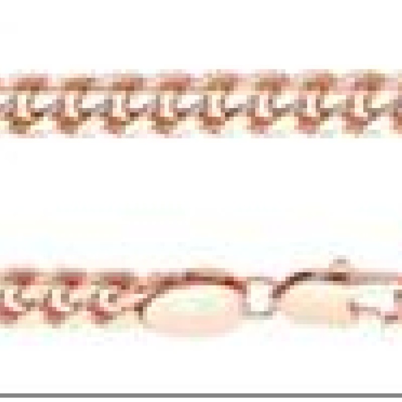 Apzeltīta rokassprādze Klasiska Maiami stila Kubas posmu ar noapaļotiem sāniem ar saplacinātu virsmu