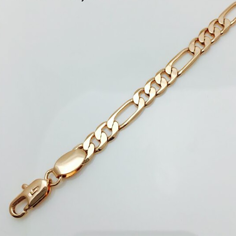 Apzeltīta rokassprādze Klasiskā Figaro virkne