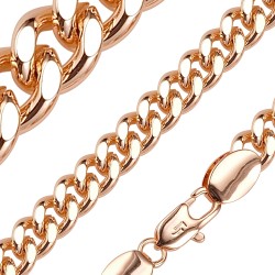 Apzeltīta rokassprādze Klasisks Maiami stila Kubas posmu pinums