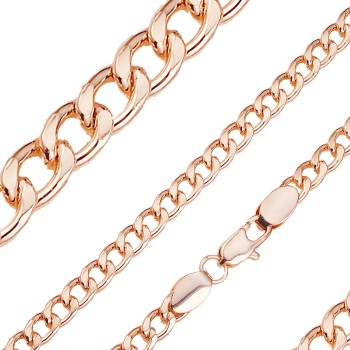 Apzeltīta rokassprādze Apļveida apmales(Round Curb) posmu virkne