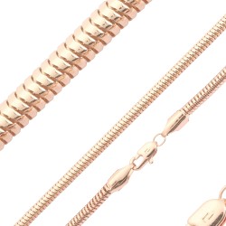 Apzeltīta rokassprādze Klasiska čūskas kaula noapaļotu robainu posmu virkne