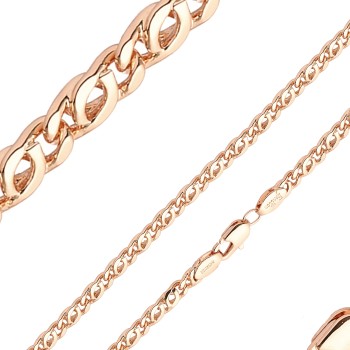 Apzeltīta rokassprādze Marquise čaulas posmu pinums