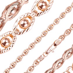 Apzeltīta rokassprādze Acs formas ar krelles dekoru posmu virkne