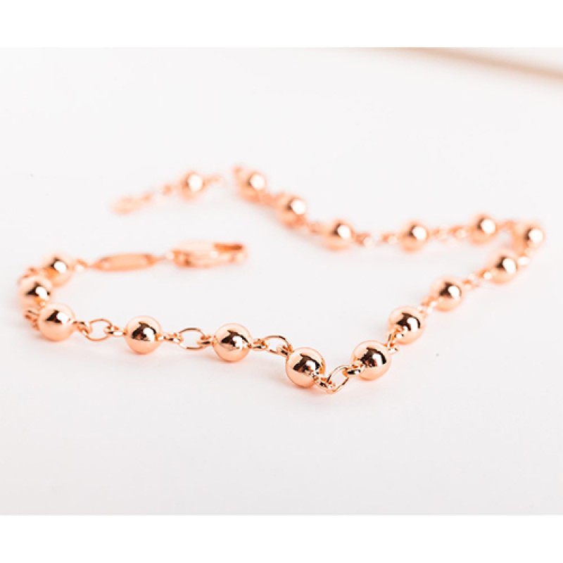 Apzeltīta rokassprādze Bumbiņu ar gredzenu posmu virkne