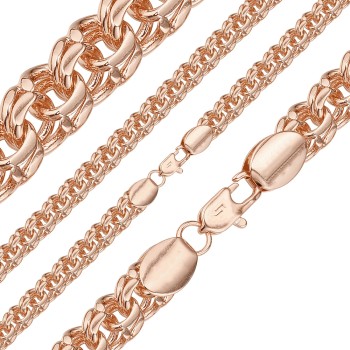 Apzeltīta rokassprādze Bismarks pinums dubultais rolo