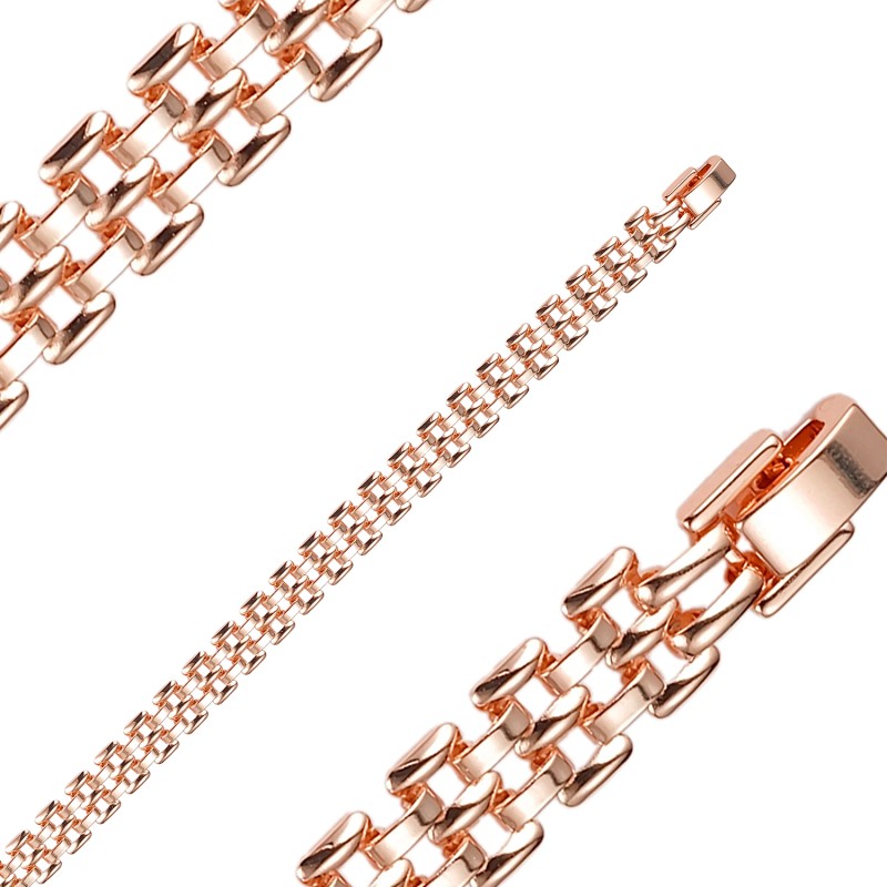 Apzeltīta rokassprādze Panteras posmu virkne (kāpurķēdes forma)