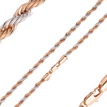 Apzeltīta rokassprādze Klasisks Franču virves pinums