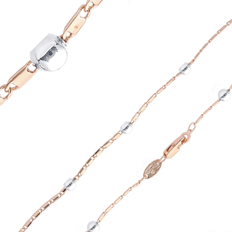 Apzeltīta rokassprādze Bumbiņu un 2 pušu apaļa gliemežvāka posmu virkne