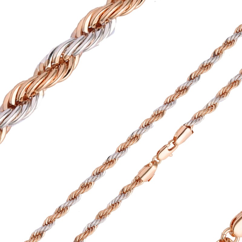 Apzeltīta rokassprādze Klasisks Franču virves pinums