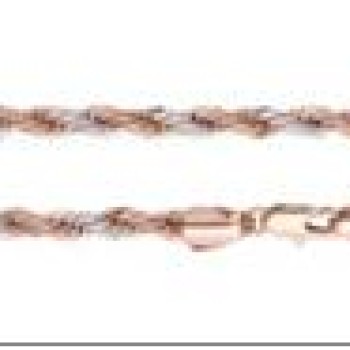 Apzeltīta rokassprādze Klasisks Franču virves pinums