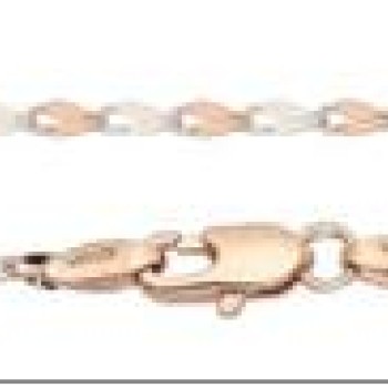 Apzeltīta rokassprādze Klasisku mežģīņu ovālu plakanu gredzenu posmu virkne