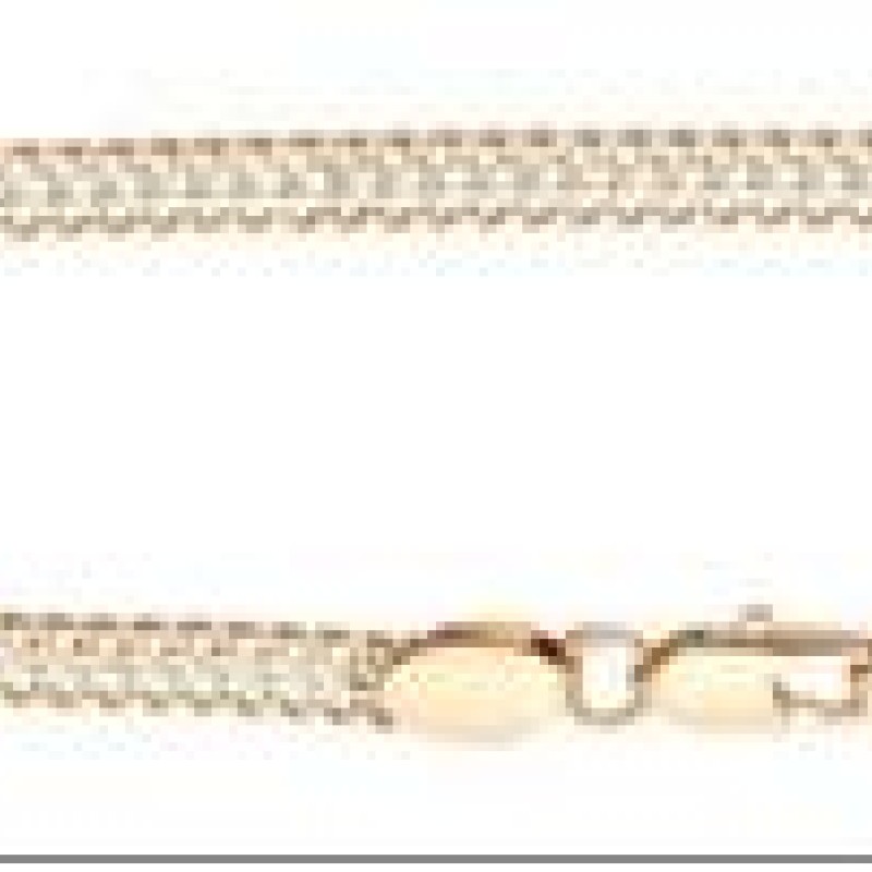 Apzeltīta rokassprādze Kubas divvirzienu dubulto posmu pinums