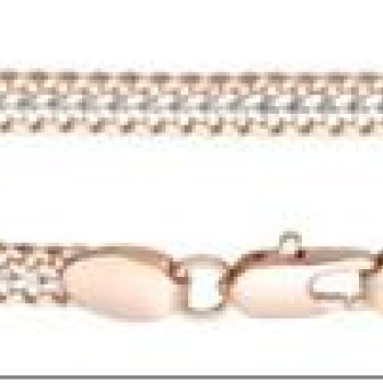 Apzeltīta rokassprādze Kubas divvirzienu dubulto posmu pinums