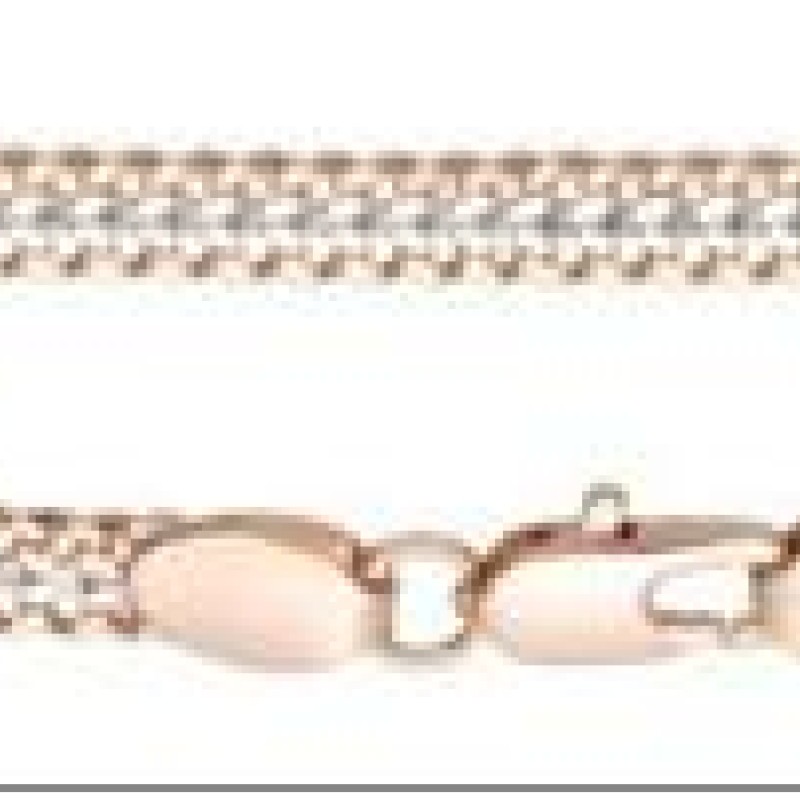 Apzeltīta rokassprādze Kubas divvirzienu dubulto posmu pinums