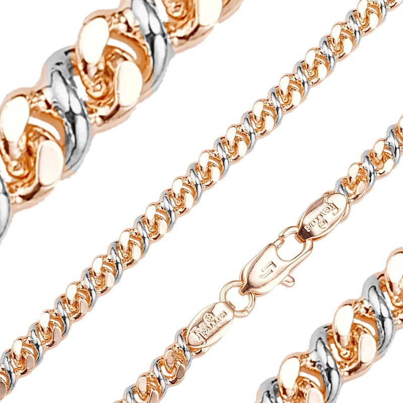 Apzeltītā ķēdīte Infinity apaļa 8-ka posmu pinums