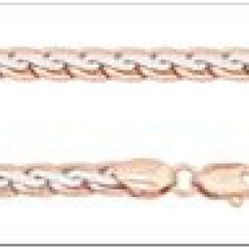 Apzeltīta rokassprādze Spiga posma ar centrālu riepas nospiedumu pinumu virkne