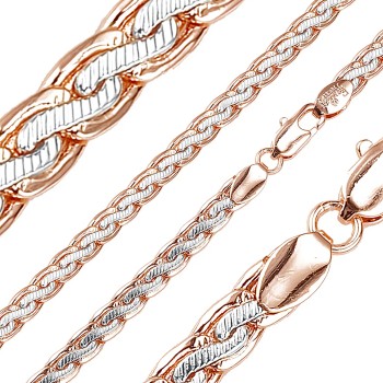 Apzeltīta rokassprādze Spiga posma ar centrālu riepas nospiedumu pinumu virkne