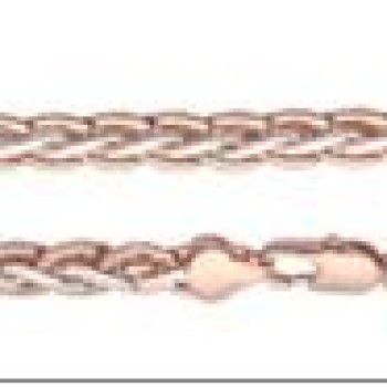 Apzeltīta rokassprādze Spiga kviešu vārpas vīto posmu ar grāvējumu pinums