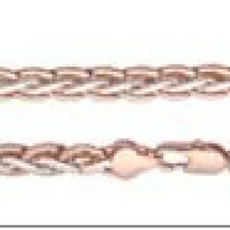 Apzeltīta rokassprādze Spiga kviešu vārpas vīto posmu ar grāvējumu pinums