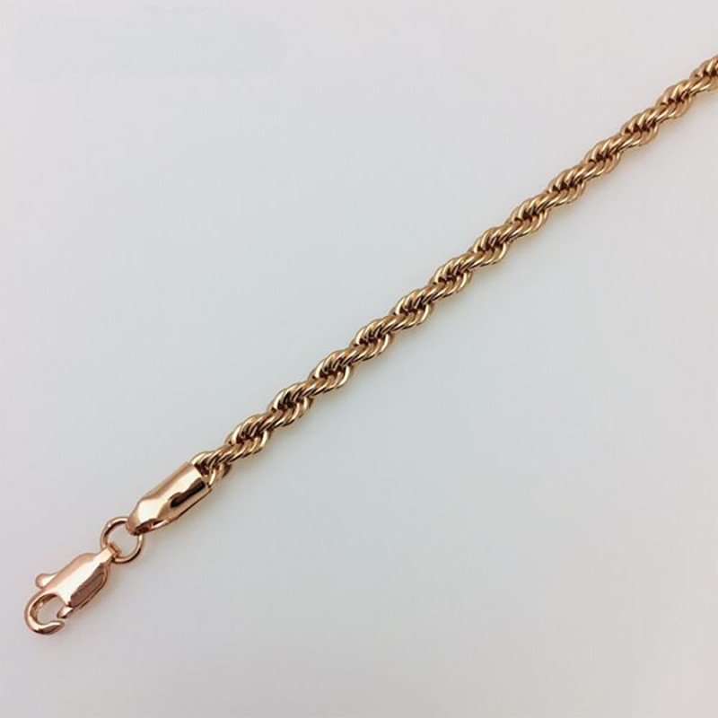 Apzeltīta rokassprādze Klasisks Franču virves pinums