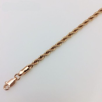 Apzeltīta rokassprādze Klasisks Franču virves pinums