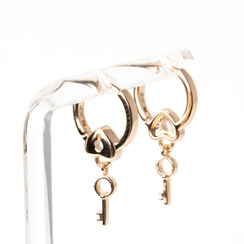 Apzeltīti auskari riņķi