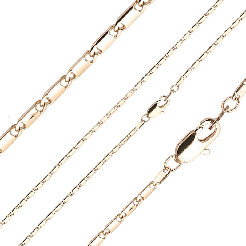 Apzeltītā ķēdīte Vienlaidu glancētu gliemežvāku posmu virkne