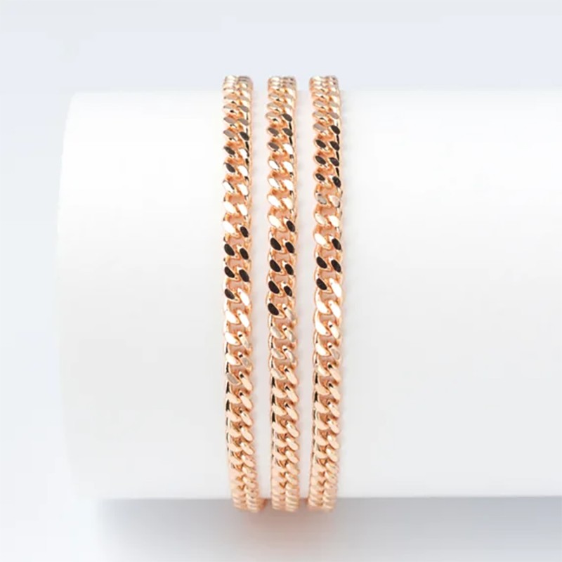 Apzeltītā ķēdīte Klasisks Maiami stila Kubas posmu pinums